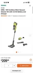 Ryobi One+ Hp PBLSV716K 18V Cordless Stick Vacuum W/ Battery, Charger, Pet Hair. Fixed Price $130.00.