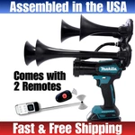 Makita 18 Volt Impact Drill Sports Boat Air Train Horn Two Remotes Included. Fixed Price $218.00.
