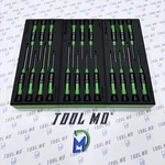 Snap-on Tools New 21PC Green Mixed Mini Screwdriver Foam Sets SGDET70ESDFG. Fixed Price $799.95.