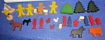 Lot Of Wood Figures Trees Animals Play Adventure Group 3/4 2 Inch. Fixed Price $15.00.