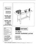 Craftsman 113.238180 113.23801 113.238160 Lathe Instruction Manual. Fixed Price $20.24.