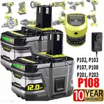 Pack For Ryobi P108 6AH/12AH High Capacity Tool Battery 18VOLT Lithium-ion. Fixed Price $80.99.