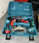 Makita Cordless Tools Set With Flashlight, Circular Saw, Drill, Tiger. Fixed Price $150.00.