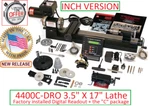 Sherline 4400C-DRO 3.5" X 17" Lathe Inch Package "c" +C5 Headstock.. Fixed Price $1967.00.