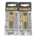 Dewalt T40 Impact Ready 1/4" Flex Torq Power 2-PACK (4) Bits DWA2TX40IR2. Fixed Price $5.75.