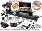 Sherline 4410C 3.5" X 17" Lathe (metric) + "c" Package (inch See Pn 4400C). Fixed Price $1538.63.