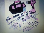 Fastpro 232-PIECE 20V Pink Cordless Lithium-ion Drill Driver And Home Tool Se.... Fixed Price $41.99.