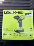 Ryobi PCL235K1 18V Impact Driver Kit 1/4" Chuck Battery Charger Led. Fixed Price $60.00.