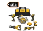 Dewalt 20V Lithium-ion Cordless 5-TOOL Combo Kit With (2) 5.0 Ah Battery Packs. Fixed Price $799.00.