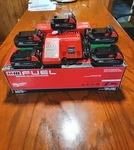 5X New Open Box--genuine Milwaukee M18 Batteries And Charger.. Fixed Price $249.00.