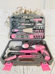 Apollo 135 Piece Household Tool Kit Pink With Pivoting Dual-angle 3.6 Lithium-. Fixed Price $30.00.