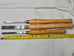 Set Of Three Wood Turning Tools 1", 1/2" 3/8" Robert Sorby Sheffield England. Fixed Price $159.99.
