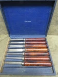 Vintage Craftsman Wood Lathe Turning Cutting Tools Chisel Gouge Case. Fixed Price $95.00.