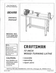 1986 Craftsman 113.228162 12" Wood Lathe W/motor Instructions. Fixed Price $20.24.