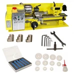Erie Tools 7X14 Mini Metal Bench Top Variable Speed Lathe And Carbide Cutter Kit. Fixed Price $549.99.