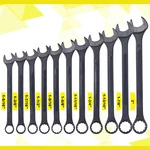 11-PIECE 1-5/16'' To 2''JUMBO Combination Wrench Set Extra Large Sae,black Oxide. Fixed Price $128.59.