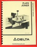 Delta Wood Plate Joiner 32-100 Owner Operator & Parts Manual 0218. Fixed Price $20.00.