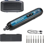 Dongcheng 4V Cordless Electric Screwdriver, 2000MAH Battery Powered Black. Fixed Price $34.99.