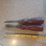 Vintage Wood Lathe Turning Gouges 1/4" & 1/2". Fixed Price $10.00.
