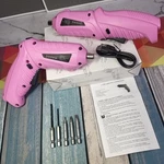 Handheld Pink Palm Size Rechargeable Electric Screwdriver +6 Bits & Usb-c. Fixed Price $11.99.