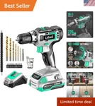 Ergonomic 20V Cordless Drill With Keyless Chuck & Fast Charger - Maximum Control. Fixed Price $89.98.