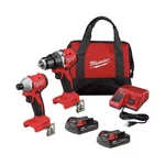 Milwaukee M18 18V Lithium-ion Brushless Cordless Compact Drill/impact Combo Kit. Fixed Price $199.99.