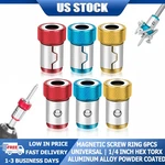 Aluminum Alloy Magnetic Screw Ring 6PCS Quick Install For Electric Drill Bit Us. Fixed Price $8.01.