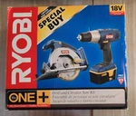 New Ryobi One+ 18V Cordless 2-TOOL Combo Drill & Circular Saw Kit Model #P807. Fixed Price $95.00.