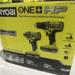 Ryobi One + Hp 18V Brushless Cordless Compact 1/2" Drill And Impact Driver Kit. Fixed Price $169.95.