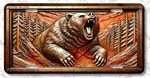 Roaring Grizzly Bear License Plate Rustic Wilderness Forest LP-BR008. Fixed Price $19.95.