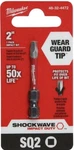 Milwaukee Shockwave Impact Duty Square #2 Driver Bit, 48-32-4472. Fixed Price $9.70.