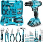 Seesii 190-PCS Power Set Kit With 21V Cordless Driver Toolbox Storage Case. Fixed Price $59.00.