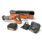 Ridgid 18V Cordless Reciprocating Saw Kit - 4.0AH Battery & Charger Open Box. Fixed Price $119.44.
