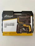 Eternal Living Cordless Screwdriver Set * 45 Pieces Black Carrying Case New. Fixed Price $12.74.