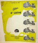 1948 Atlas Press Co. 6" Lathe, Catalog NO.6L48, W/price List. Fixed Price $12.00.