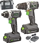 20V Cordless Drill & Impact Driver Set With Batteries Charger, Led Light. Fixed Price $251.99.
