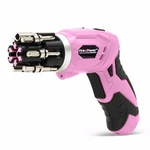 Cordless Electric Screwdriver Set 4V Pink Rechargeable Handy Tool With Led, Bits. Fixed Price $22.99.