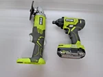 Ryobi 18V P235AV 1/4" Impact Driver, P4221 4-1/2" Angle Griner + 2AH Battery. Fixed Price $79.99.
