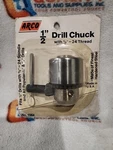 New Arco 1564 1/2" Drill Chuck With 3/8 - 24 Thread Key. Fixed Price $24.99.