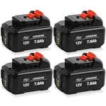4PACK 12V Max 7.0AH Lithium Battery For Dewalt DCB120 DCD710 DCF813 DCB127-2. Fixed Price $76.99.