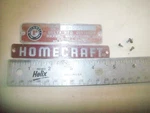 Name & Serial Plates + 10" Delta Rockwell Homecraft Wood Lathe #0-2958. Fixed Price $19.99.
