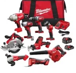 Milwaukee M18 18V Lithium-ion Cordless 9-PIECE Combo Tool Kit. Fixed Price $1799.00.