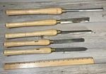 Steelex Plus D2304 Deluxe Hss Wood Turning Lathe Ash Handle Chisel Set 5 Piece. Fixed Price $75.65.