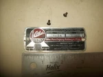 Name Plate Model TH54 & Serial #083443 From Vintage Atlas Press Wood Lathe. Fixed Price $12.99.