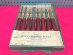 Vtg American Edge Tool Co. 8-PIECE Wood Turning Setade Usa. Fixed Price $49.95.