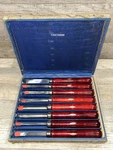 Vintage 1940S 50S Craftsman 8 Pc Lathe Chisel Set W/wood Case. Fixed Price $100.00.