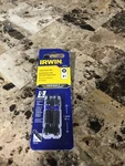 Irwin Impact Power Bit #1, 2-PACK Square, Size 1/4-IN X 1-15/16-IN, 1837468. Fixed Price $6.99.