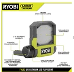 Ryobi Usb Lithium Led Pivoting Flip Light FVL52 * Bare Tool. Fixed Price $16.50.