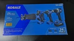 Kobalt 24V Brushless Tool Combo Kit W/ Soft Case (battery & Charger Included). Fixed Price $248.00.