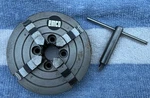 Genuine Emco Compact 5 90MM Independent 4-JAW Lathe Chuck + Key (#200420). Fixed Price $299.00.